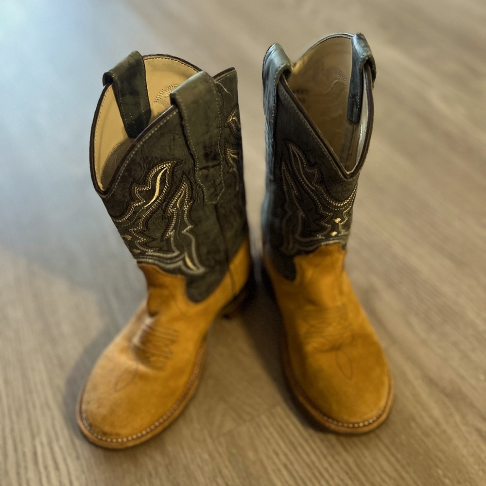 Kids OLD WEST Suede Cowboy Boots